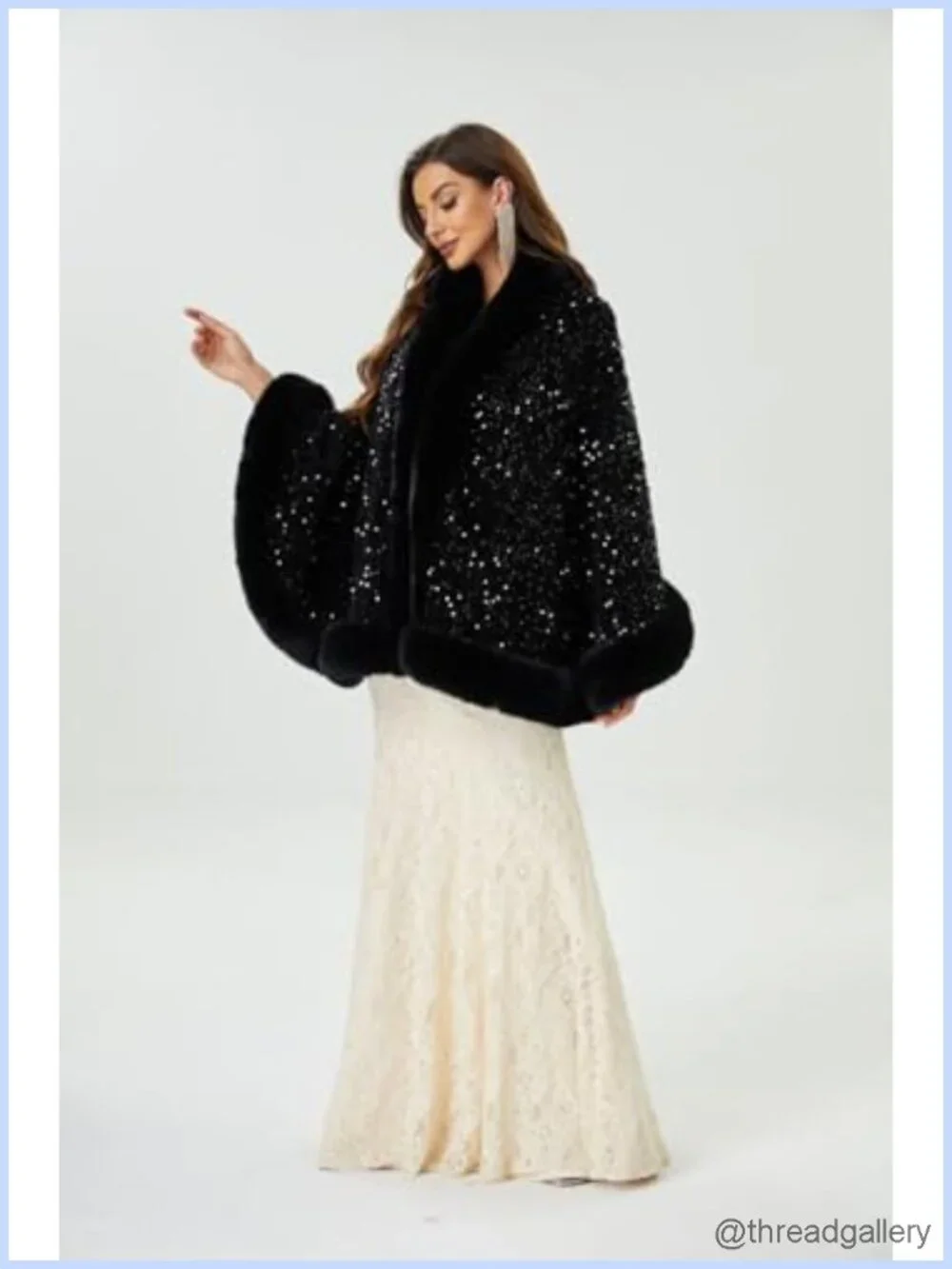 Faux Fur Wrap Shawl Stole Cape Winter Wedding Prom Party
